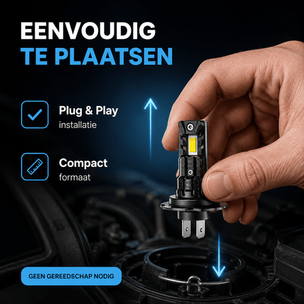 HaloVision HaloVision Turbo LED Koplampen H7 – 25W 5000Lm 6000K Helder Wit – Canbus Plug en Play Dimlicht Grootlicht LED Set van 2 Autolampen HaloVision 8