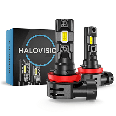 HaloVision Turbo LED Koplampen H8 H9 H11 H16 – 25W 5000Lm 6000K Helder Wit – Canbus Plug en Play Mistlamp Dimlicht LED Set van 2 Autolampen
