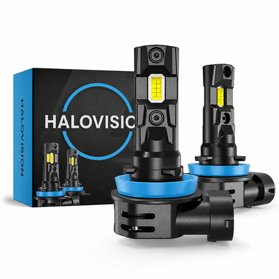 HaloVision Turbo LED Koplampen H8 H9 H11 H16 – 25W 5000Lm 6000K Helder Wit – Canbus Plug en Play Mistlamp Dimlicht LED Set van 2 Autolampen