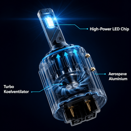 HaloVision HaloVision Volkswagen Specifieke H7 LED – 40W 8000Lm 6000K Direct Fit zonder adapters [Golf 6, 7 - Passat - Touran - Tiguan - Scirocco] HaloVision 8
