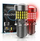 HaloVision HaloVision Turbo LED BA15S P21W 1156 Fel Rood 6W - Krachtige Canbus Plug en Play Achterlicht en Remlicht LED Set van 2 Autolampen HaloVision 1