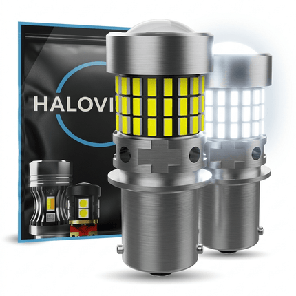 HaloVision HaloVision Turbo LED BA15S P21W 1156 – Helder Wit 6000K 6W - Canbus Plug en Play Achterlicht Achteruitrijverlichting en Remlicht LED Set van 2 Autolampen HaloVision 1