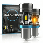 HaloVision HaloVision Turbo LED BAU15S PY21W Amber Oranje 30W - Canbus Knipperlicht Lampen Set van 2 voor Richtingaanwijzers 12V Plug en Play HaloVision 1