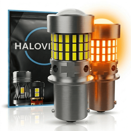 HaloVision HaloVision Turbo LED BAU15S PY21W Amber Oranje 6W - Canbus Knipperlicht Lampen Set van 2 voor Richtingaanwijzers 12V Plug en Play HaloVision 1