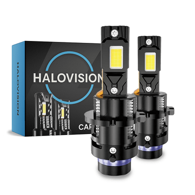 HaloVision Turbo LED Koplampen D2S D2R – Xenon naar LED – 45W 5000Lm 6000K Helder Wit – Canbus Plug en Play LED Set van 2 Autolampen