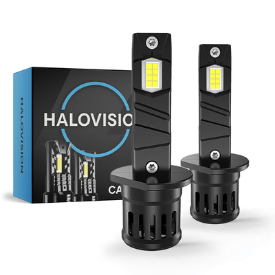 HaloVision Turbo LED H27 880/881 6000K Blanc Clair – Kit de 2 Ampoules LED Antibrouillard Voiture Canbus Plug and Play