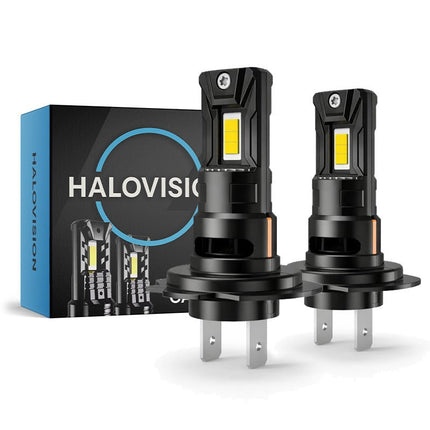 HaloVision HaloVision Turbo LED Koplampen H7 – 12v - 24v 25W 30000Lm 6000K Helder Wit – Canbus Plug en Play Dimlicht Grootlicht LED Set van 2 Autolampen HaloVision 1