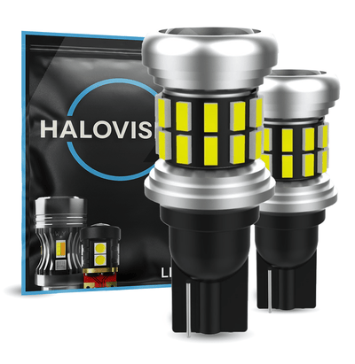 HaloVision Turbo LED T15 W16W 6000K Helder Wit 6W - Canbus Plug en Play Achteruitrijlicht Dagrijverlichting Positielicht Derde Remlicht en Kofferbakverlichting LED Set van 2 Autolampen