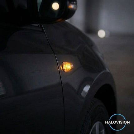HaloVision HaloVision Turbo LED T20 7443 Amber Oranje 6W – Canbus Plug en Play Knipperlicht Richtingaanwijzer LED Set van 2 Autolampen HaloVision 7