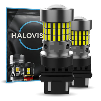 HaloVision HaloVision Turbo LED T20 7443 Amber Oranje 6W – Canbus Plug en Play Knipperlicht Richtingaanwijzer LED Set van 2 Autolampen HaloVision 1