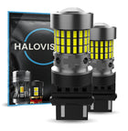 HaloVision HaloVision Turbo LED T20 7443 Amber Oranje 6W – Canbus Plug en Play Knipperlicht Richtingaanwijzer LED Set van 2 Autolampen HaloVision 1