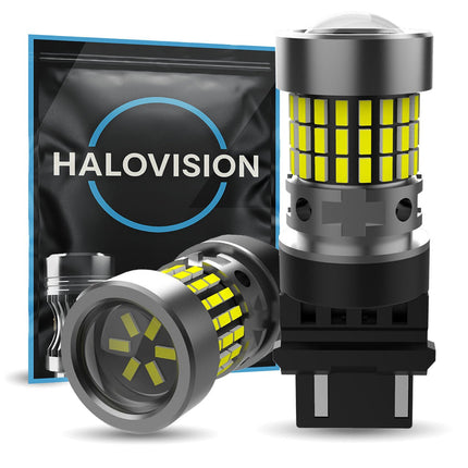 HaloVision HaloVision Turbo LED T20 7443 Amber Oranje 6W – Canbus Plug en Play Knipperlicht Richtingaanwijzer LED Set van 2 Autolampen HaloVision 4