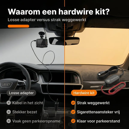 HawkDash HawkDash Dashcam Hardwire Kit USB-C – Continue Parkeervoeding 12V/24V naar 5V 2A voor Aansluiting op de Zekeringkast NORGOS 4