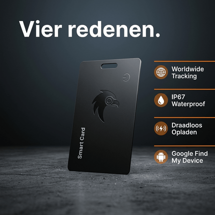 VCTparts HawkDash Ultradunne Global GPS Android Tracker Card – Draadloos Opladen Waterdichte Smart Wallet Tracker Compatibel met Google Find My Device NORGOS 6