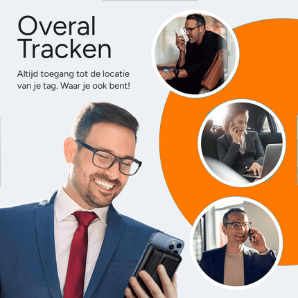 HawkDash Ultradunne Global GPS IOS iPhone Tracker Card – Draadloos Opladen Waterdichte Smart Wallet Tracker Compatibel met Apple Find My Device - VCTparts.nl