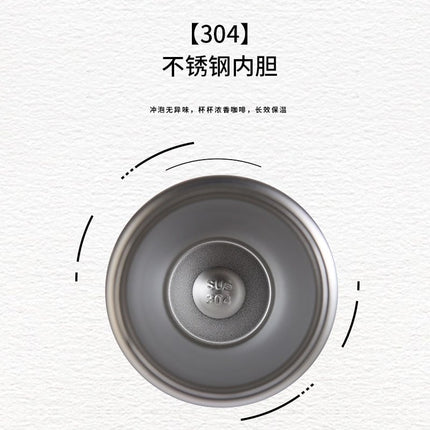 Hervulbare Thermo Koffiebeker Zwart 380 ml - Mok voor onderweg - VCTparts.nl