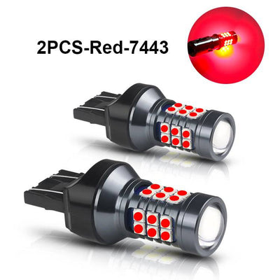 Lampe à LED T20 à haute puissance - rouge (ensemble) 7443 WY21W W21W 3030SMD