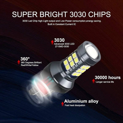 VCTparts High Power T20 LED Lamp Bol - Wit (set) 7443 W21/5W 3030SMD NORGOS 6