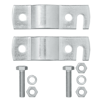 Hulpkoppeling met Sleuf voor Aanhanger en Trekhaak Zilver - Veiligheidskabel en Breekkabel Beveiliging - VCTparts.nl