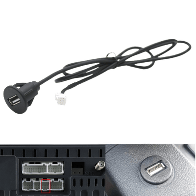 Convertisseur de câble de souhaits USB intégré 100 cm Console MIDEND DOP pour l'autoradio à téléphoner [Interface de rallonge d'extension]