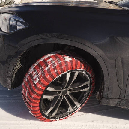 Isse 66 L Textiel sneeuwkettingen voor Autobanden - Classic Rood Gestreept 2 stuks (set) - VCTparts.nl