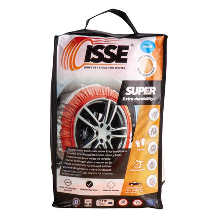 Isse Textiel sneeuwkettingen Super Wit - Oranje 62 M 2 stuks (set) - VCTparts.nl