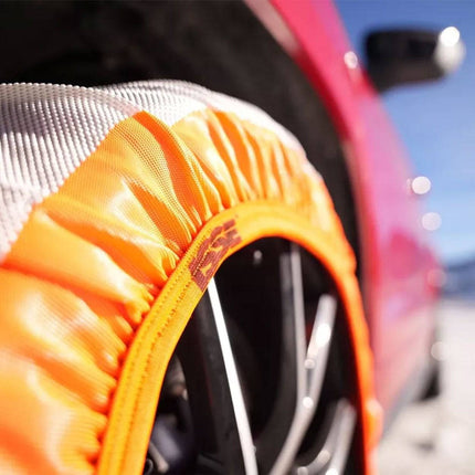 Isse Textiel sneeuwkettingen Super Wit - Oranje 66 L 2 stuks (set) - VCTparts.nl