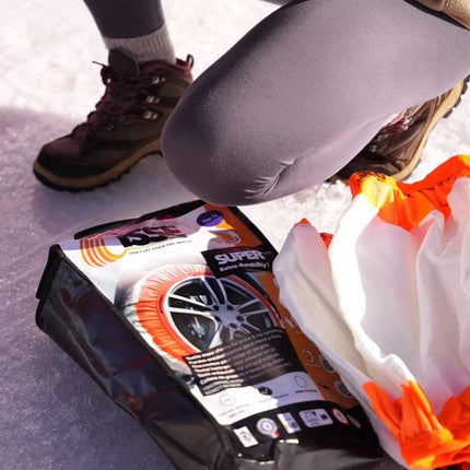 Isse Textiel sneeuwkettingen Super Wit - Oranje 74 XXL 2 stuks (set) - VCTparts.nl