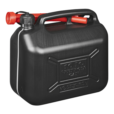 Jerrycan 10L plastique noir non approuvé le réservoir de réservoir de carburant