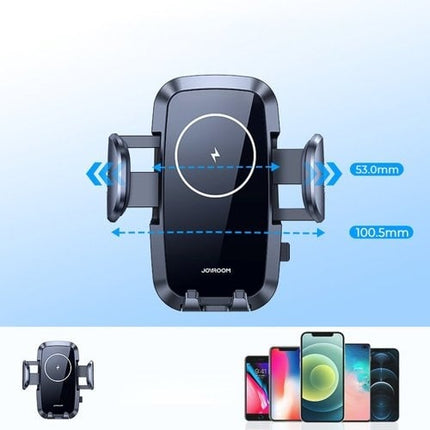 Joyroom Joyroom Auto Telefoonhouder Qi Oplader 15W voor Ventilatierooster Zwart 7