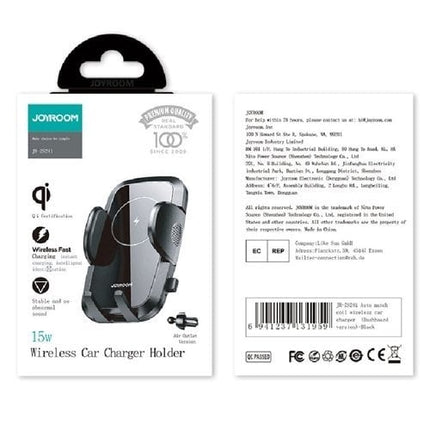 Joyroom Joyroom Auto Telefoonhouder Qi Oplader 15W voor Ventilatierooster Zwart 2