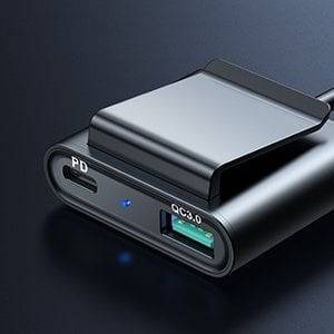 Joyroom Autolader Oplader Snellader 3x USB - A & 2x USB - C 72W (1.5m) [5x QC Fast Car Charger] - VCTparts.nl