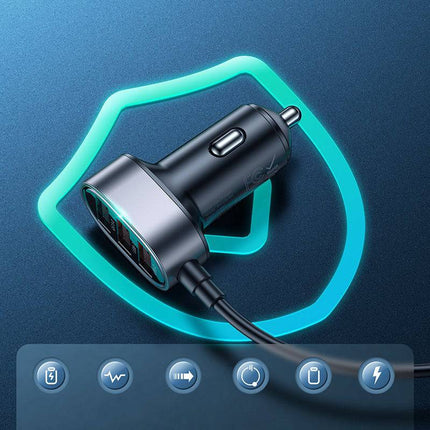 Joyroom Joyroom Autolader Oplader Snellader 5x USB - A - 45W (1.5m) [5x Fast Car Charger] Hurtel 4