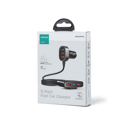 Joyroom Joyroom Autolader Oplader Snellader 5x USB - A - 45W (1.5m) [5x Fast Car Charger] Hurtel 5