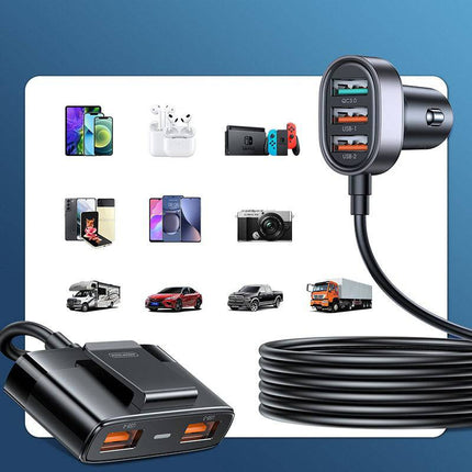 Joyroom Joyroom Autolader Oplader Snellader 5x USB - A - 45W (1.5m) [5x Fast Car Charger] Hurtel 3