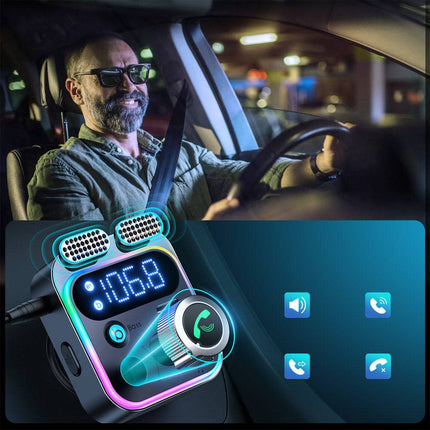 Joyroom Joyroom Bluetooth Muziek FM Transmitter Handsfree Bellen met BassBooster USB - C & 2x USB - A Lader Zwart INNPRO 3
