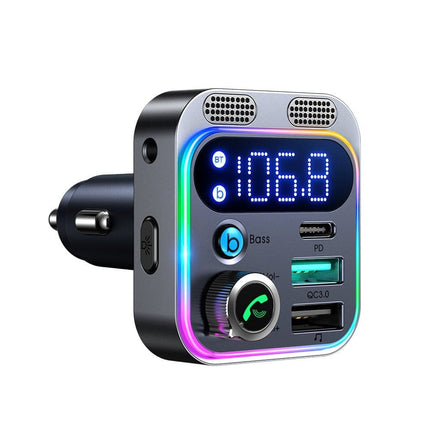 Joyroom Joyroom Bluetooth Muziek FM Transmitter Handsfree Bellen met BassBooster USB - C & 2x USB - A Lader Zwart INNPRO 9