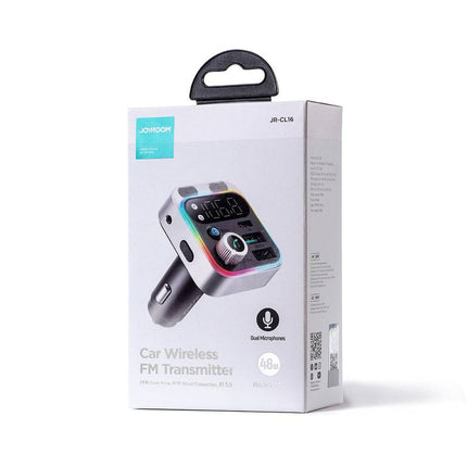 Joyroom Joyroom Bluetooth Muziek FM Transmitter Handsfree Bellen met BassBooster USB - C & 2x USB - A Lader Zwart INNPRO 10