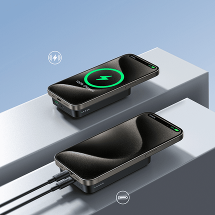 Joyroom JR - W020 20W 10000mAh MagSafe Power Bank + USB - C Kabel - Zwart - VCTparts.nl