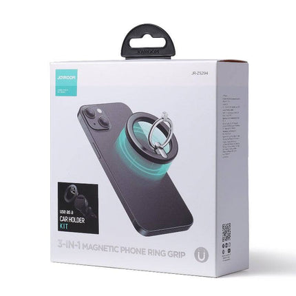 Joyroom JR - ZS294 Multifunctionele 2 - in - 1 Magnetische Telefoonhouder met Standaard – Zwart - VCTparts.nl