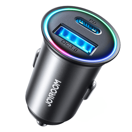Joyroom Joyroom Mini Autolader Snellader USB - C & USB - A 60W met LED Indicator Zwart Hurtel 1
