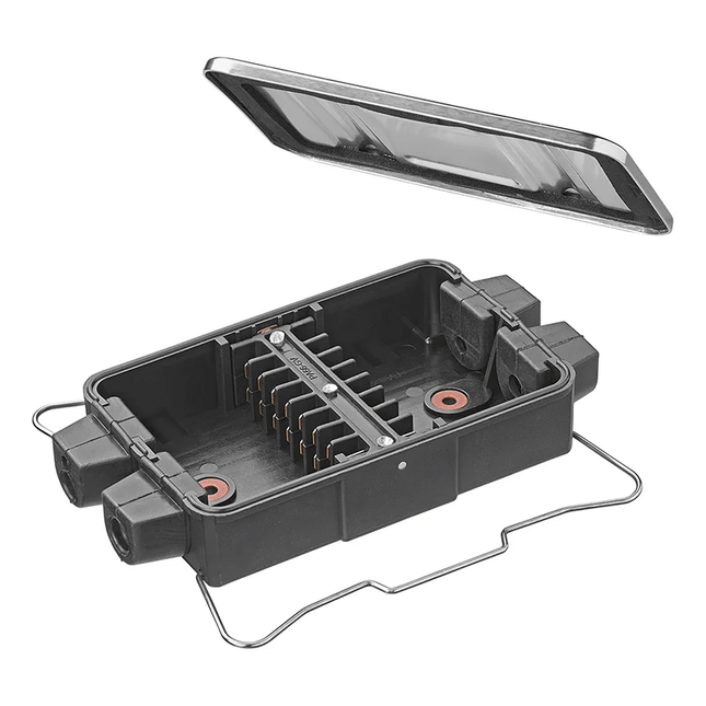 ProPlus Kabelverbindingsdoos 8x 4 - polig Waterdicht - Compacte Aftakdoos met Aluminium Afdekplaat voor Aanhanger PAT Europe 1