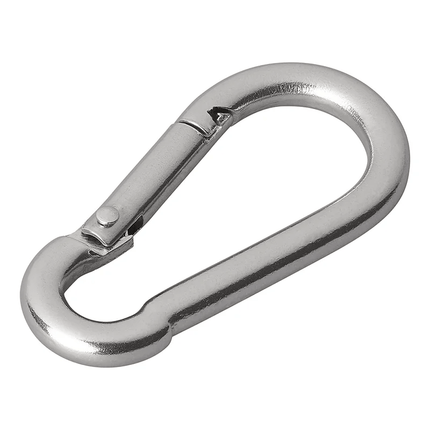 Karabijnhaak RVS 5x50mm Klein [Carabijnhaak - Musketon - Veerhaak] - VCTparts.nl