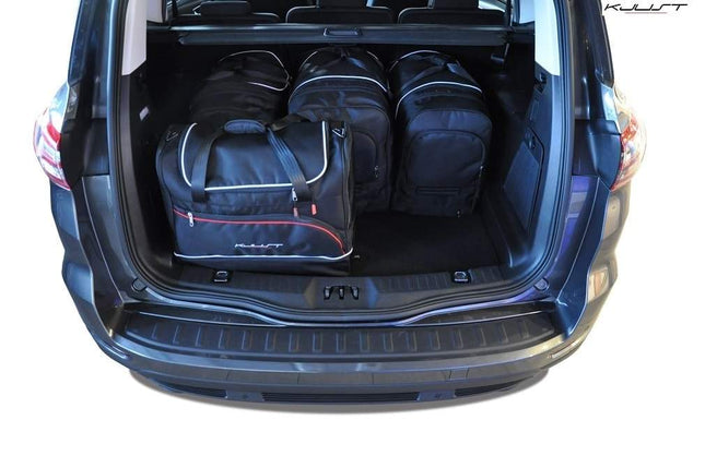Kjust Kjust Reistassenset voor Ford S-Max 2015-2018 - Set van 5 Tassen met 3 Roltassen en 2 Sporttassen Harvest Automotive 2
