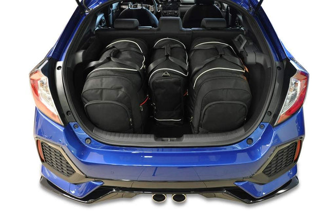 Kjust Kjust Reistassenset voor Honda Civic 5-deurs 2017-2022 - Set van 4 Tassen met 2 Roltassen 1 Sporttas en 1 Vliegtuigtas Harvest Automotive 2