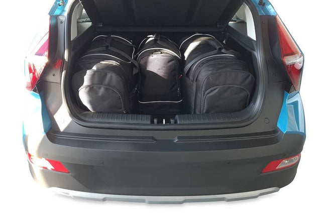 Kjust Kjust Reistassenset voor Hyundai Bayon vanaf 2021 - Set van 4 Tassen met 2 Roltassen 1 Sporttas en 1 Vliegtuigtas Harvest Automotive 2