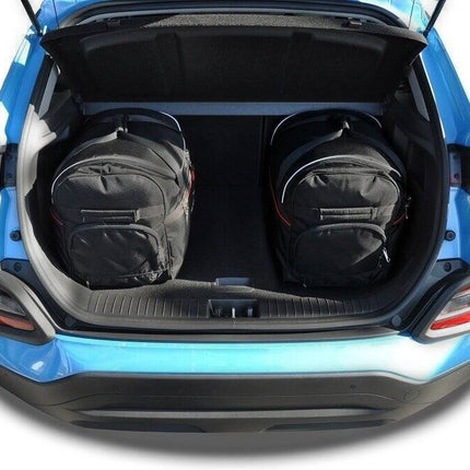 Kjust Kjust Reistassenset voor Hyundai Kona 2017-2023 - Set van 3 Tassen met 2 Roltassen en 1 Vliegtuigtas Harvest Automotive 2