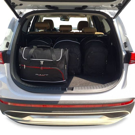 Kjust Kjust Reistassenset voor Hyundai Santa Fe 2018-2024 - Set van 5 Tassen met 3 Roltassen en 2 Vliegtuigtassen Harvest Automotive 2