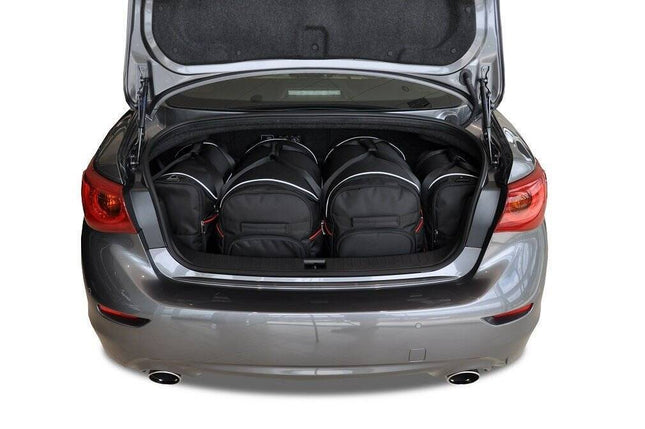 Kjust Kjust Reistassenset voor Infiniti Q50 Sedan 2013-2020 - Set van 4 Tassen met 2 Roltassen en 2 Vliegtuigtassen Harvest Automotive 1