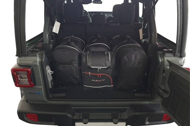 Kjust Kjust Reistassenset voor Jeep Wrangler 2007-2018 - Set van 4 Tassen met 2 Roltassen 1 Sporttas en 1 Vliegtuigtas Harvest Automotive 1